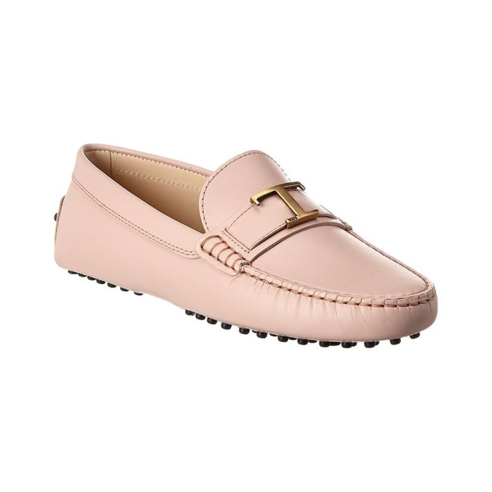 Tods Leather Loafer, Pink